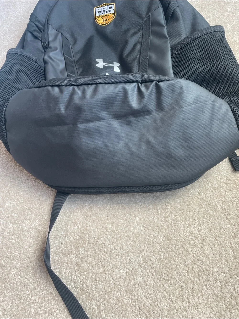 Under Armour Black Backpack with Pro Skills Basketball Emblem
